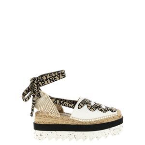 Stella McCartney Beige Cotton Wedge Women's Sandals